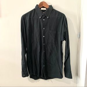 *Made in Canada* Black wool blend dress shirt